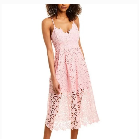 ASTR The Label Pink Lace Midi Dress - Picture 2 of 10
